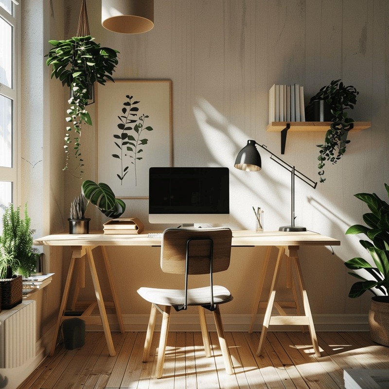 Scandinavian ứng dụng trong thiết kế phòng làm việc